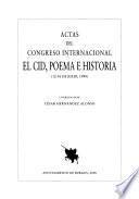 Actas del Congreso Internacional El Cid, Poema e Historia