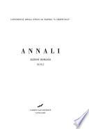 Annali - Sezione romanza