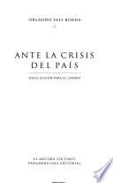 Ante la crisis del país