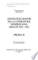 Antología mayor de la literatura dominicana: Prosa