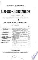 Archivo histórico hispano-agustiniano y boletín oficial de la Provincia del Smo. Nombre de Jesús de Filipinas