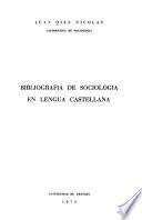Bibliografía de sociología en lengua castellana