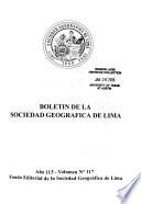 Boletín de la Sociedad Geográfica de Lima