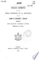 Catálogo sistemático de las obras existentes en la Biblioteca de la Academia de Jurisprudencia y Legislación
