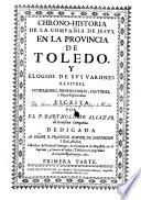 Chrono-historia de la Compañia de Jesus, en la provincia de Toledo ...