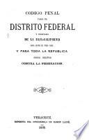Código penal para el Distrito Federal y Territorios federales