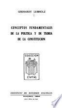 Conceptos fundamentales de la política y de teoría de la Constitución