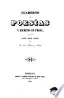 Cuaderno de poesías y escritos en prosa en los idiomas español, italiano y frances