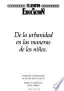 De la urbanidad en las maneras de los niños