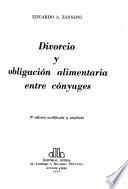 Divorcio y obligación alimentaria entre cónyuges
