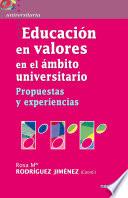 Educación en valores en el ámbito universitario