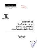 Ejecución de sentencias en los juicios de revisión constitucional electoral