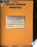 El análisis de la política exterior argentina desde la perspectiva de las relaciones internacionales