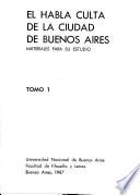 El Habla culta de la ciudad de Buenos Aires