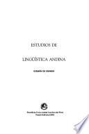 Estudios de lingüística andina