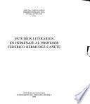 Estudios literarios en homenaje al profesor Federico Bermúdez-Cañete