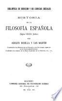 Historia de la filosofía española