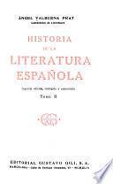 Historia de la literatura española