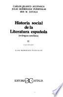 Historia social de la literatura española (en lengua castellana)