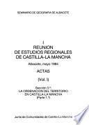 I Reunión de Estudios Regionales de Castilla-La Mancha