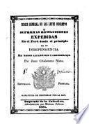 Indice general de las leyes, decretos y supremas resoluciones expedidas en el Perú desde el principio de su independencia