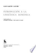 Introducción a la lingüística románica