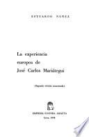 La experiencia europea de José Carlos Mariátegui