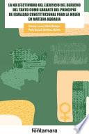 La no efectividad del ejercicio del derecho del tanto como garante del principio de igualdad constitucional para la mujer en materia agraria