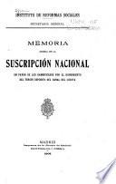 Memoria acerca de la suscripción nacional en favor de los damnificados por el hundimiento del tercer depósito del canal del Lozoya