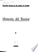 Memoria del rector