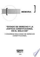 Memoria Estado de derecho y la justicia constitucional en el siglo XXI