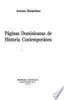 Páginas dominicanas de historia contemporánea