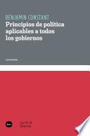 Principios de política aplicables a todos los gobiernos