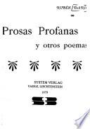 Prosas profanas y otros poemas