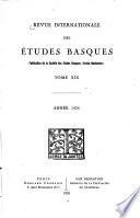 Revue internationale des études basques