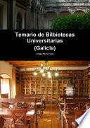 Temario de Biblioteconomía Universidade de Santiago de Compostela